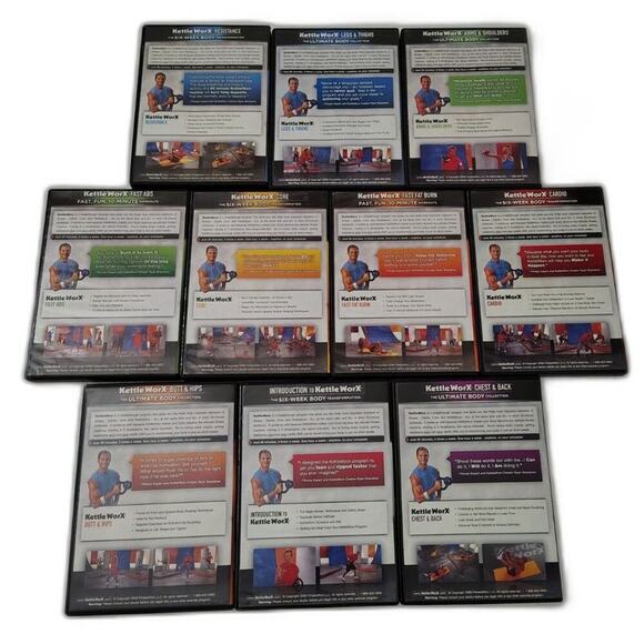 Kettle Worx The Six-Week Body Transformation 10 DVD Video Compilation Set - Picture 2 of 4